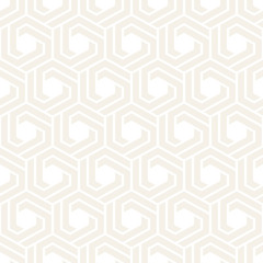 Vector seamless subtle stripes pattern. Modern stylish texture with monochrome trellis. Repeating geometric hexagonal grid. Simple graphic design.