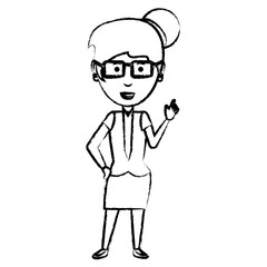 cartoon businesswoman icon
