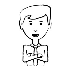 cartoon businessman icon