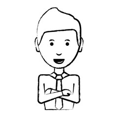 cartoon businessman icon