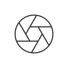 Camera objective outline icon