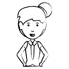 cartoon businesswoman icon