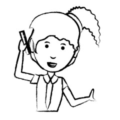 cartoon businesswoman icon