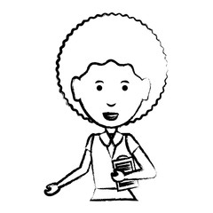 cartoon businesswoman icon