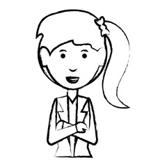 cartoon businesswoman icon