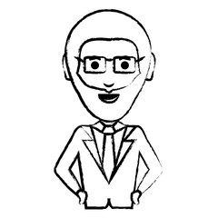Cartoon businessman icon