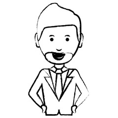 cartoon businessman icon