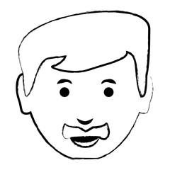 Obraz na płótnie Canvas cartoon man face icon