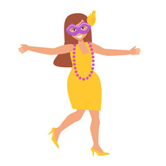 Mardi Gras woman. Vector