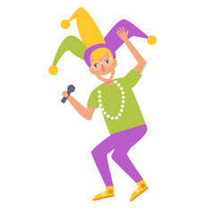 Mardi Gras man. Vecto
