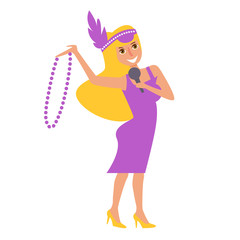 Mardi Gras woman. Vector