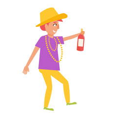 Mardi Gras man. Vector