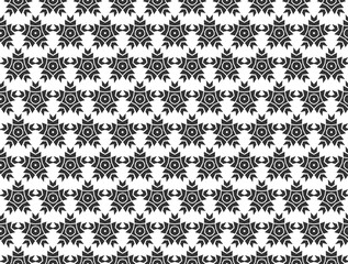 Abstract geometric star Seamless pattern . Repeating geometric Black and white texture. geometric decoration