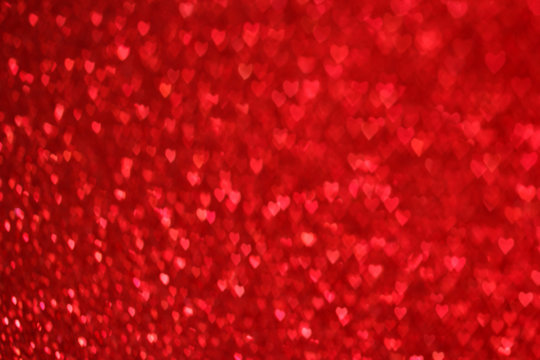 Hearts Bokeh Background . Valentine's day background 