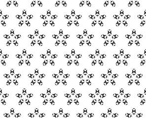 Abstract geometric star Seamless pattern . Repeating geometric Black and white texture. geometric decoration