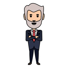 cartoon businessman icon