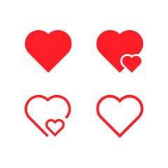 Heart icons Vector illustration