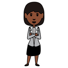 Fototapeta premium cartoon businesswoman icon
