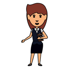 cartoon businesswoman icon