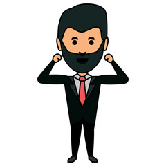 cartoon businessman icon