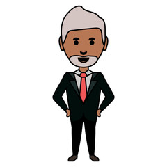 cartoon businessman icon