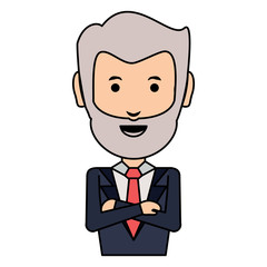 cartoon businessman icon