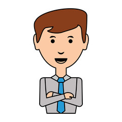 cartoon businessman icon