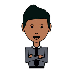 cartoon businessman icon