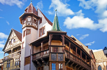 Fototapeta na wymiar Colmar. La maison Pfister, Monument historique, Alsace, Haut Rhin. Grand Est