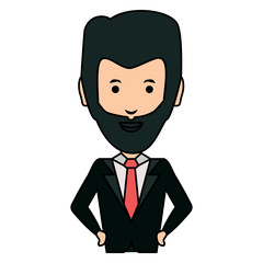 cartoon businessman icon