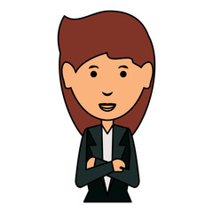 cartoon businesswoman icon