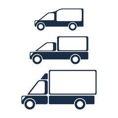 Logo of delivery service, set of icons. Abstract concept. Vector illustration on white background.