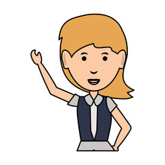 cartoon businesswoman icon