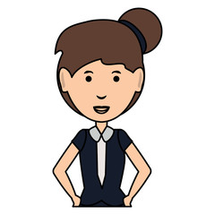 cartoon businesswoman icon