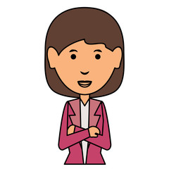 cartoon businesswoman icon