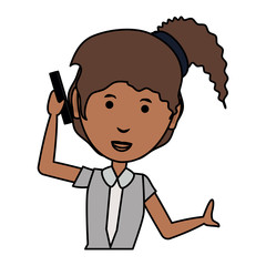 cartoon businesswoman icon