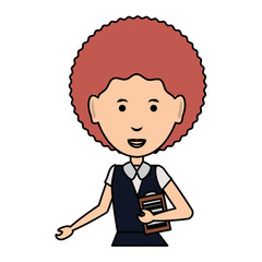 cartoon businesswoman icon