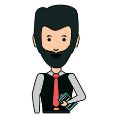 cartoon businessman icon