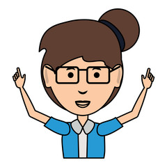 cartoon businesswoman icon