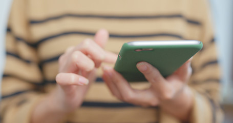 Woman using mobile phone