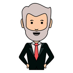 cartoon businessman icon
