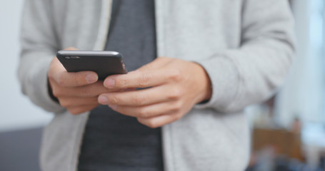 Man use of cellphone