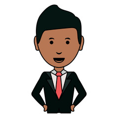 cartoon businessman icon