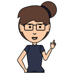 cartoon businesswoman icon