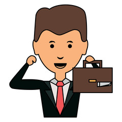 Cartoon businessman icon