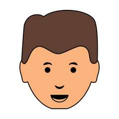 cartoon man face icon