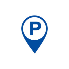Parking space. Sign of the parking lot. Parking area. Parking icon. Parking logo. Parking vector