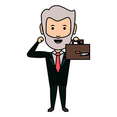 Cartoon businessman icon