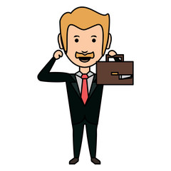 Cartoon businessman icon