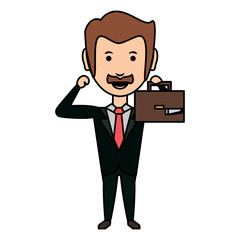 Cartoon businessman icon